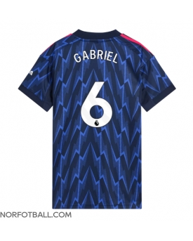 Billige Fotballdrakt Arsenal Gabriel Magalhaes #6 Replika Bortedrakt Dame 2025-26 Kortermet Billige Fotballdrakt Arsenal Gabriel Magalhaes #6 Replika Bortedrakt Dame 2025-26 Kortermet